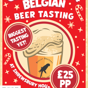 BEER TASTING @ SHREWSBURY HOUSE - Friday 5th DECEMBER 7-9pm